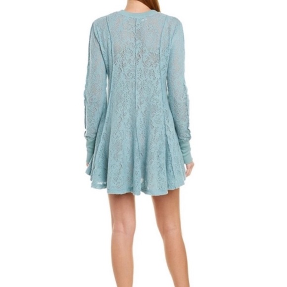 Free People Mint Eyelet Crotchet Dress Tunic - Picture 2 of 8